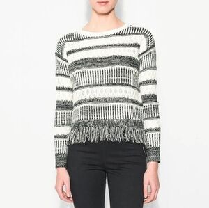 Minkpink Striped Fringe Sweater Size S